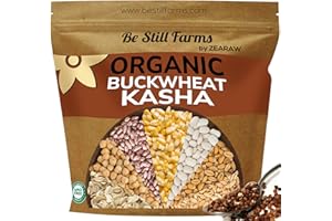 Organic Buckwheat Kasha Roasted (4.8 lb) Be Still Farms - Grechka Buckwheat Cereal From Toasted Groats Bulk No Hulls - Easy to Prep | High in Protein | USA Grown | USDA Certified | Vegan | Non-GMO