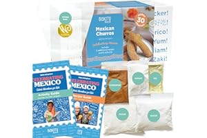 BāKIT Box Churros Baking Kit for Kids, Authentic Mexican Dessert with Printed Recipe & Activity Guide, Fun STEM Learning Gift for Ages 5–12, Homeschool & Family Cooking Set