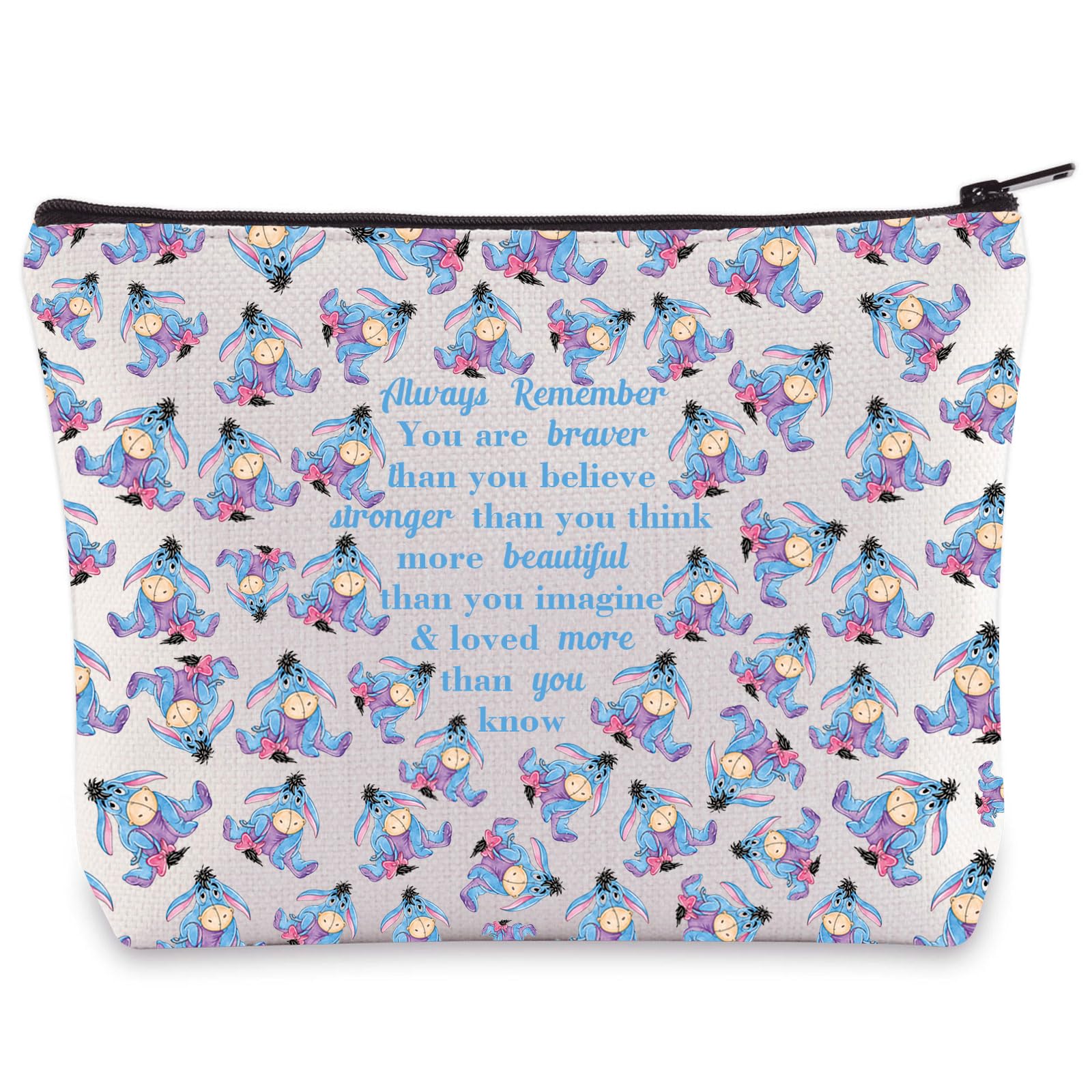 WZMPA Cartoon Cosmetic Makeup Bag Movie Fans Gift You are Braver Stronger Smarter Than You Think Makeup Zipper Pouch Bag for Women Girls, Always Eey -2, Cosmetic Bag