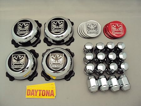 Amazon デイトナスタイル 純正スチール用デイトナクロームキャップ ロータイプ4 100用 ナット1 25 ホイールカバー 車 バイク