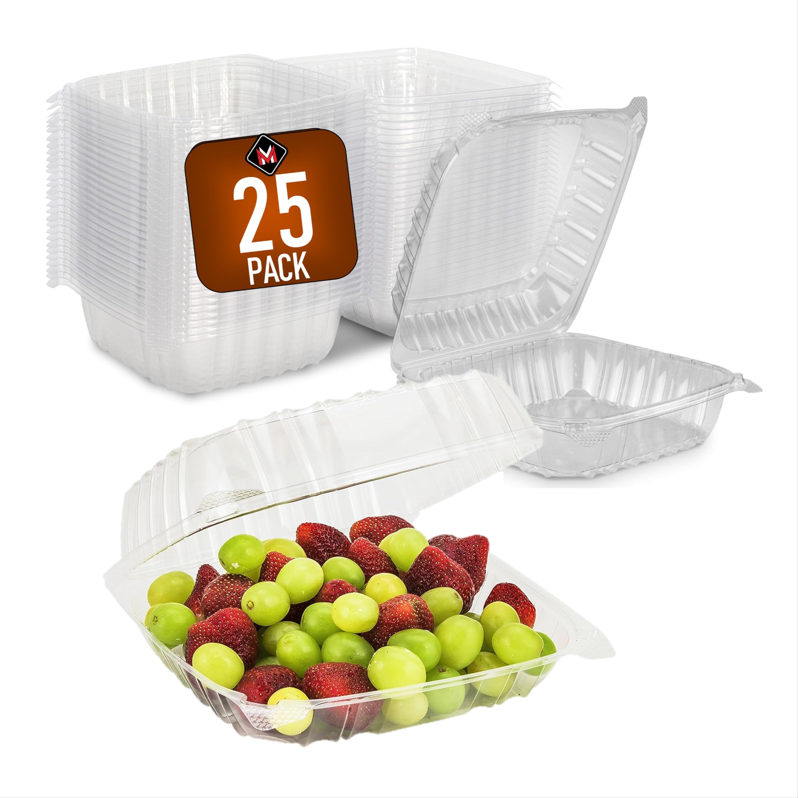 Mua Clear Plastic Takeout Containers - Durable and Sturdy Clamshell ...