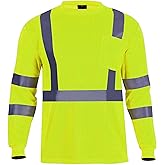 caparazon Reflective Safety Shirts ANSI Class 2 High Visibility Work Construction T Shirts