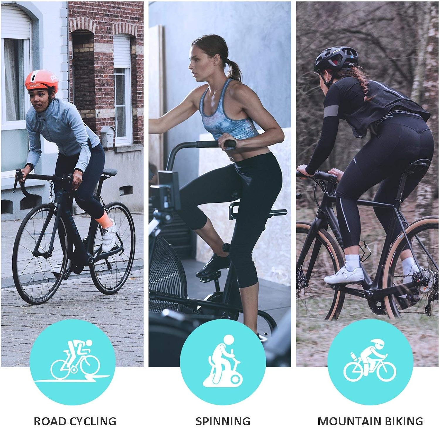 BALEAF Women's 3D Padded Cycling Pants Bike Shorts Capris Breathable 3/4 Tights UPF 50+ : Clothing