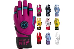 Drip & Rip Baller Series Premium Long Cuff Batting Gloves for Baseball and Softball in Youth and Adult Sizing