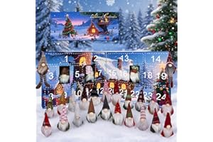 2025 Christmas Gnome Advent Calendar, 24 Pack Christmas Countdown Calendar, Gnome Ornaments Holiday Gnome Decor, Ideal for Ki