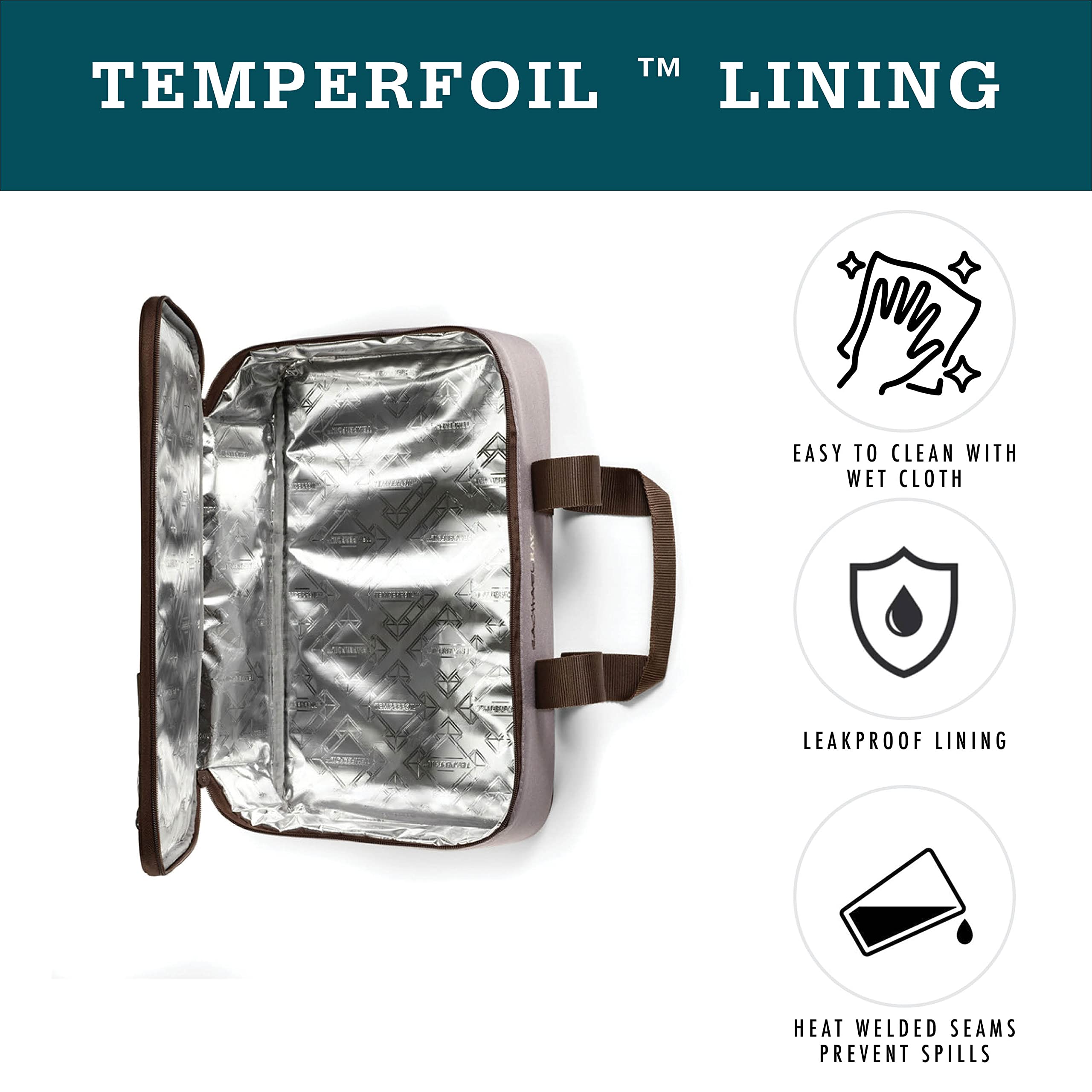 Rachael Ray Lasagna Lugger, Thermal Insulated Casserole Carrier for Hot or Cold Food, Lugger Tote for Potluck, Parties, Picnic, and Cookouts, Fits 9