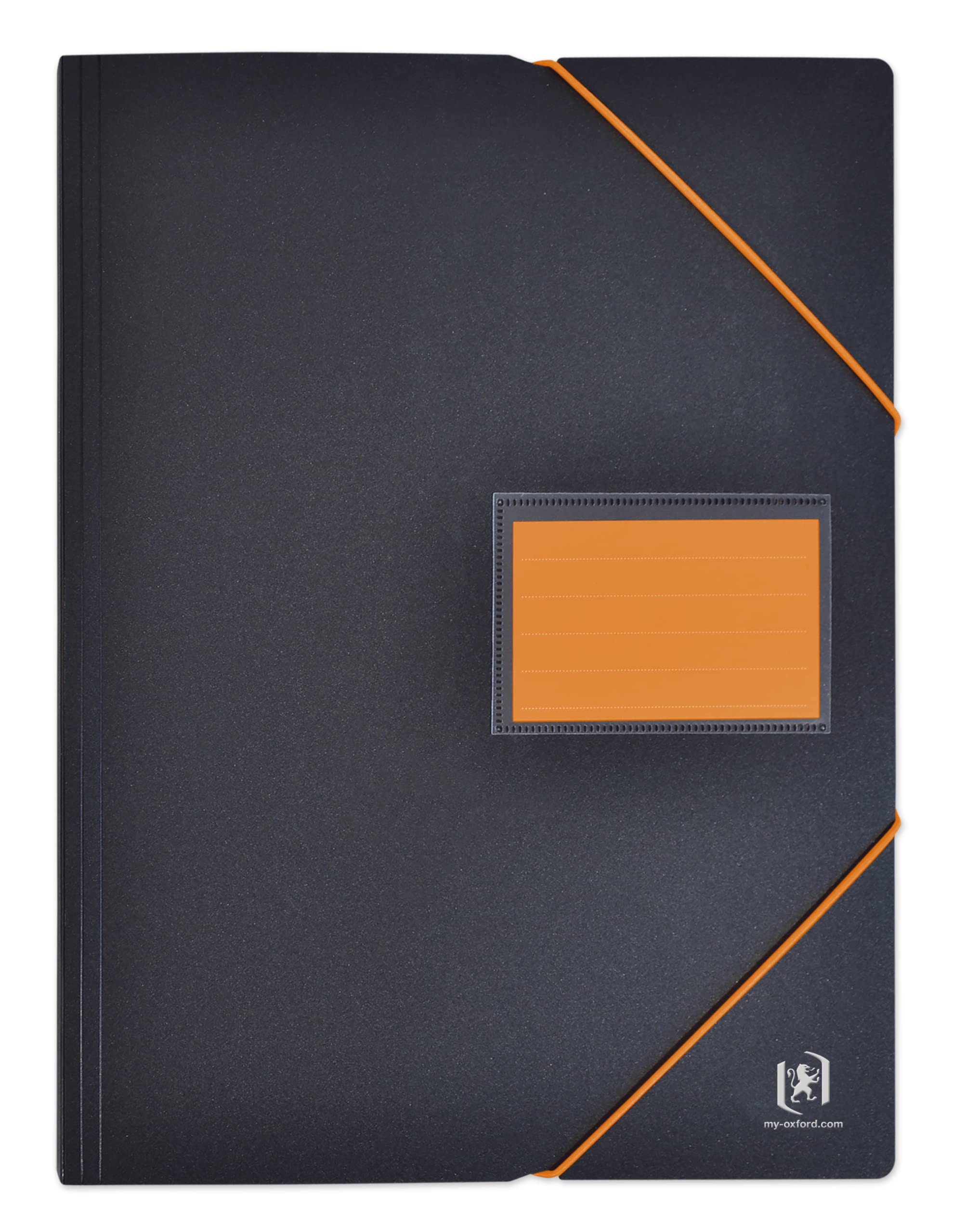 OXFORD A4 120 Views 60 Pockets Cover Polypro Two Tone Black Orange Student Folder
