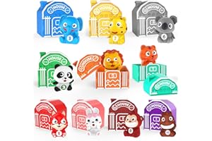 JETBOTELL Learning Toys for 1 2 3 Year Old Toddlers, 20Pcs Animal Toys Montessori Counting, Matching, Sorting & Stacking Fine Motor Games, Christmas Birthday Easter Gift for Baby Boys Girls Age 12-18 Months