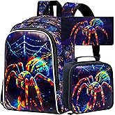 AGSDON 3PCS Backpack for Boys, 16" Kids Bookbag Set for Elementary Preschool Kindergarten, School Bag with Lunch Box