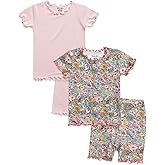 Vaenait Toddler Girls Boys Kids Girls Boys Animal Flower Patern Sleepwear Pajamas Summer Viscose Pjs