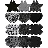 Glitters Pasties Rave Pack Nipple Covers Stickers Disposable Sticky Breast Petals Bra Set for Women Rave Outfit Party