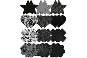 Tripetals Glitter Sexy Pasties Nipple Covers Pack for Women Disposable Rave Nipple Stickers with Storage Box Cache Mamelon