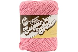 Lily Sugar 'N Cream The Original Solid Yarn - Medium Gauge 100% Cotton - 2.5 oz - Rose Pink - Machine Wash & Dry
