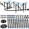 Bonviee 230FT Drip Irrigation System with Quick Connector, New Automatic Drip Irrigation Kits for Garden Raised Bed Greenhouse- A Complete Watering System with 1/4'' Tubing, Drip Emitters, Connectors