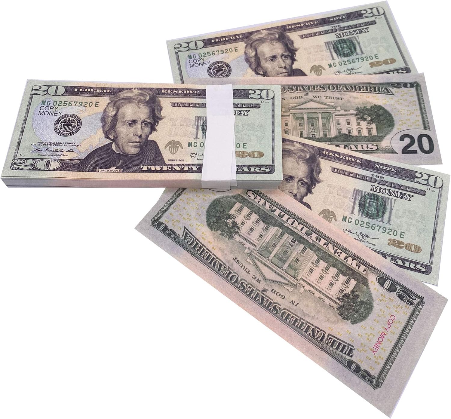 looks real play money gzar movie prop money music videos teaching and birthday party full print 2 sided copy realistic money 2000 dollar bills for movies tv toys games pretend play
