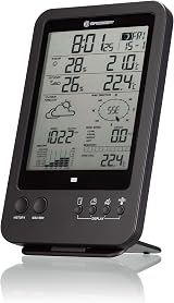 BRESSER Weather Station 5-in-1 with Outdoor Sensor German DCF Clock Black view 8