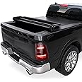 KUIPERAUTO Soft Quad-fold Truck Tonneau Cover Compatible for 02-2024 Dodge Ram 1500(Incl. 2019-2023 Classic & 2019-2024 New Body Style)/2003-2024 Ram 2500 3500 W/o Ram Box 6.4 Feet Bed