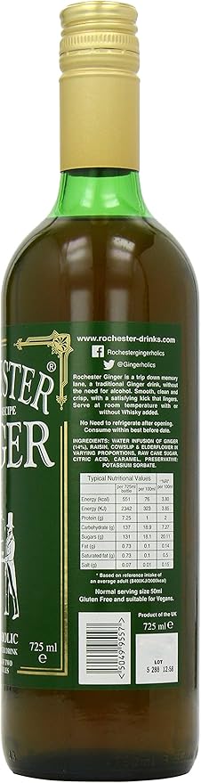 Rochester Non Alcohol Ginger Wine 725 Ml Pack Of 12 Amazon Co Uk Grocery