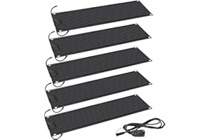 Toriexon Snow Melting Mats Outdoor 10 x 30 inch - 5 Pack, Non-Slip Heated Outdoor Mats 85W 120V, Heated Driveway Mats with UL and ETL Certificate Power Cord, Suitable for Most Entryways