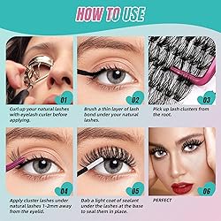 Cluster Lashes with 240pcs Cluster Lashes,at Home