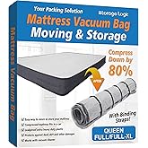 Storage Logic Queen/Full/Full-XL Foam Mattress Vacuum Bag for Moving, Vacuum Seal Mattress Bag with Straps