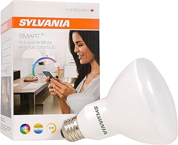 sylvania 73739 dimmable led lamp 11 w 120 v br30 medium screw e26 20000 hr 1 pack full color