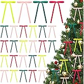 Knitgrip 36 Pcs Colorful Velvet Bows for Christmas Tree Vintage Christmas Bows Ornaments Wreath Decor Premade Velvet Ornaments for Xmas Tree Wreaths Gift Home Decor