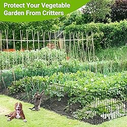 5 Panels No Dig Garden Fence for Outdoor Yard