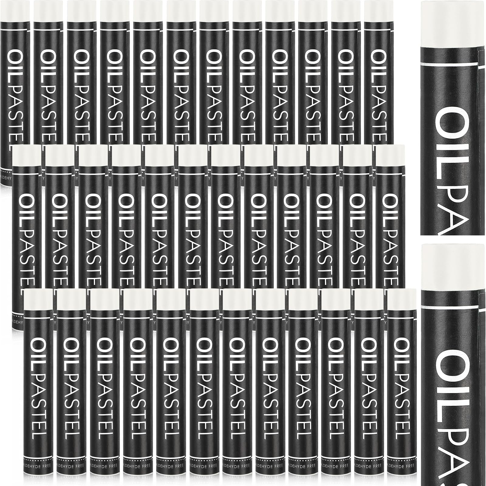 Photo 1 of Geyoga 36 Pcs Soft Oil Pastels Bulk Artists Oil Crayons Single Color Creamy Pastels for Art Painting Drawing Blending for Back to School First Day of School Kids Students Artists (White)