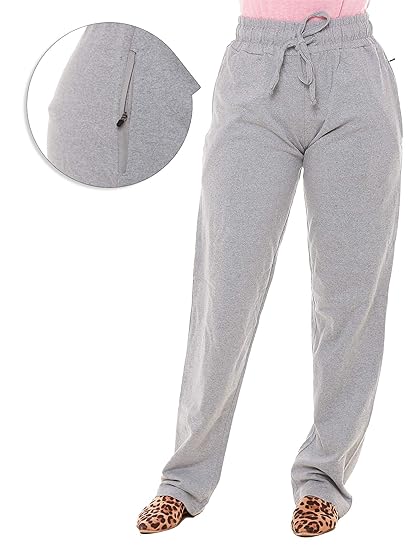 grey cotton full length track pant