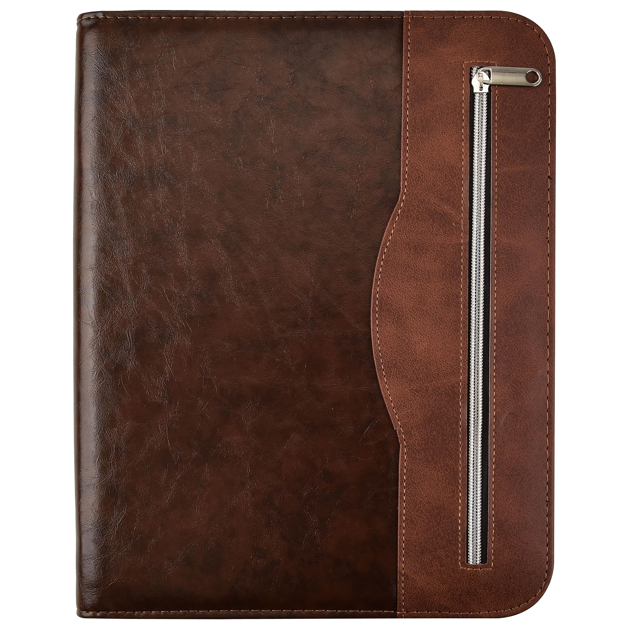 Arpan Soft Touch Conference Folder Portfolio A4 with Calculator & Pad - Chocolate Brown