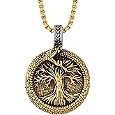 HAQUIL Viking Celtic Wiccan Tree of Life Pendant Necklace, Tree of Life Jewelry Gifts for Men and Women