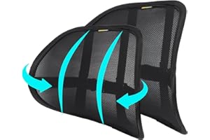 SANHSEHOME Lumbar Support Back Support for Office Chair 2 Pack Lumbar Support Pillow for Car Chair Back Support with Double Layer Breathable Mesh & Adjustable Straps