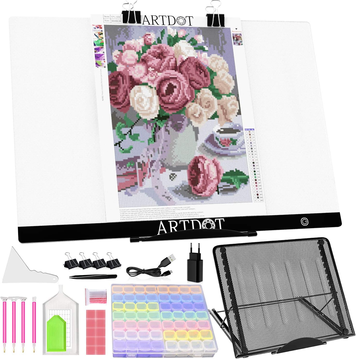 ARTDOT Diamond Painting Licht Pad A2 Einstellbare Helligkeit