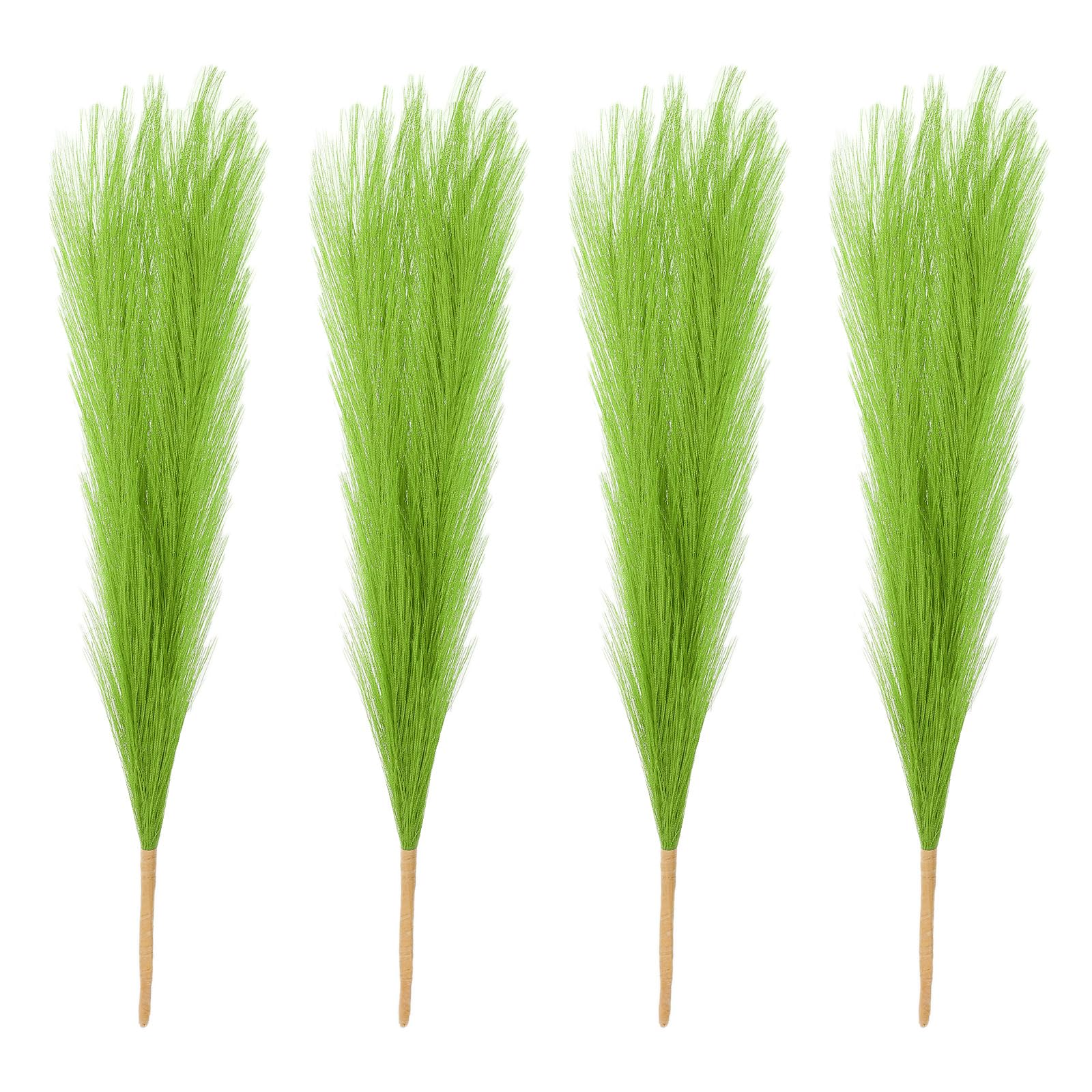 PATIKIL 17 Inch Faux Pampas Grass, 4 Pcs Boho Decor for Home Decoration Artificial Tall Fluffy Stems for Wedding Flower Party Vase Arrangement Centerpieces, Grass Green