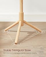 VASAGLE Wooden Tree Coat Rack 8 Hooks 3 Height Adjustable 47x47x175 cm view 4