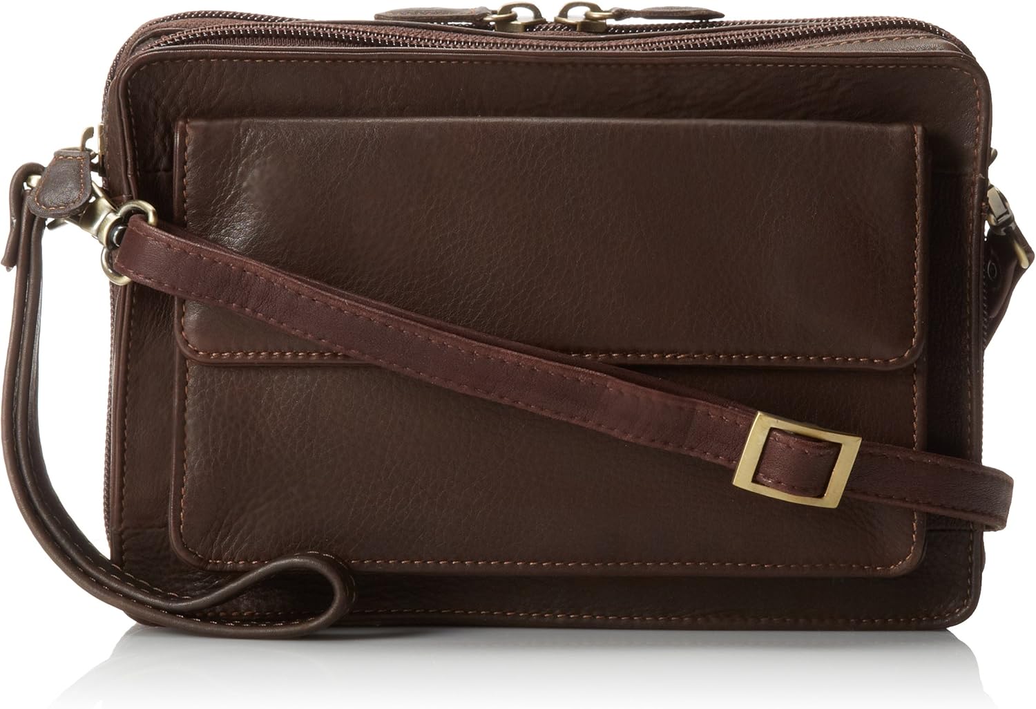 Derek Alexander Ew Top Zip with Rear Organizer, Brown, One Size Amazon