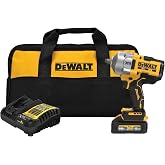 DEWALT 20V MAX XR Cordless Impact Wrench Kit, 1/2&rdquo; Hog Ring, High Torque, Brushless, Includes POWERSTACK Battery and Charger (DCF961GH1)