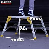 Excel Aluminium Folding Hop Up Platform Work Bench 600mm x 600mm Pack of 2 view 6