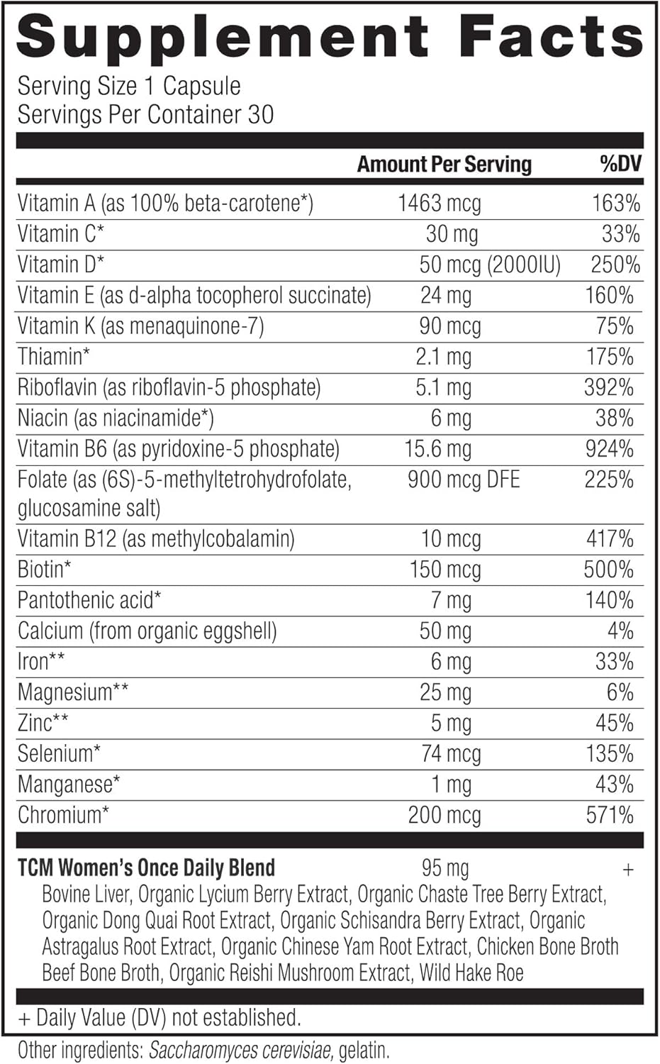 Ancient Multi Women’s Once Daily - Multi Vitamin & Immune Support, Adaptogenic Herbs, Methylated Folate, Paleo & Keto Friendly, 30 Capsules: Health & Personal Care