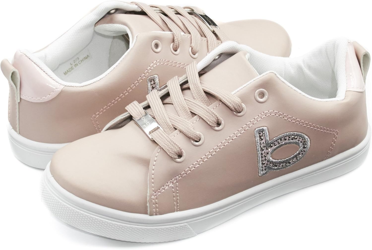 bebe Kids Girls Low Top Lace Up Sneakers with