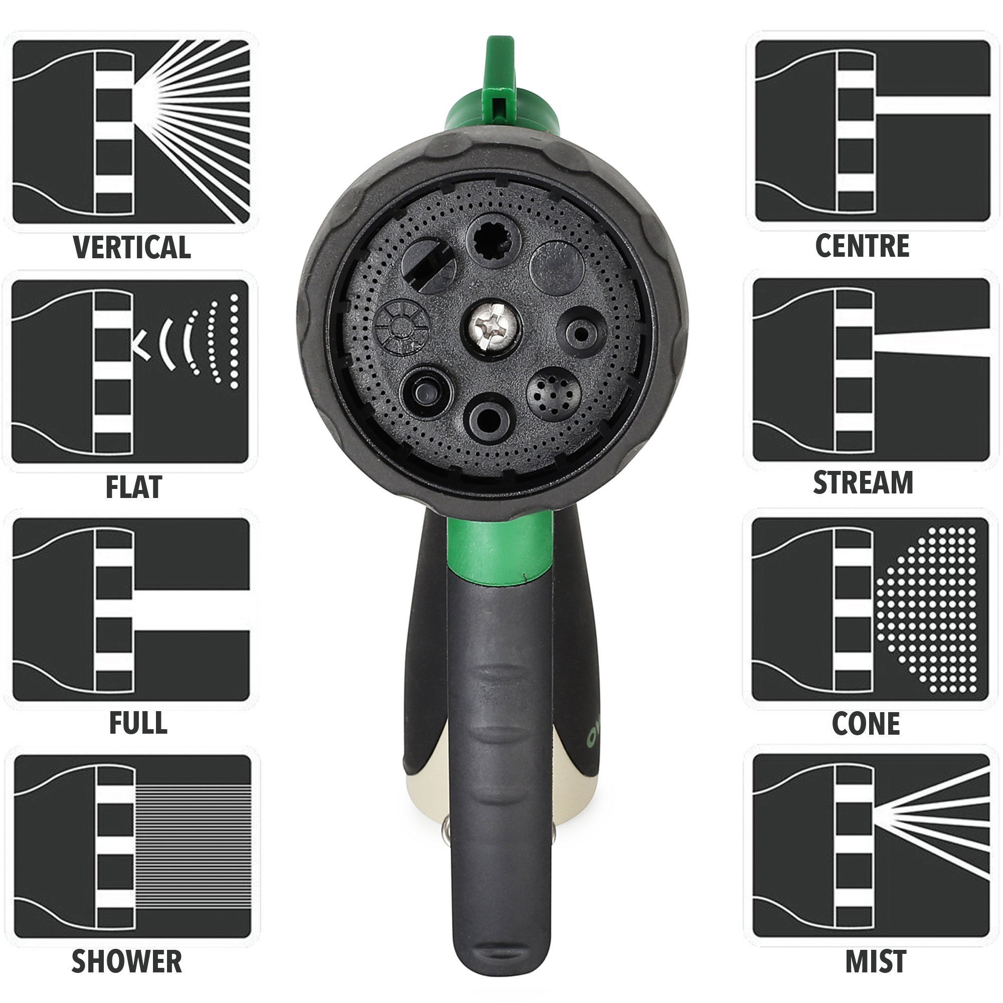 Ovareo Garden Hose 50 Feet + Heavy Duty Spray Nozzle - Thumbnail 4