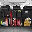 SURDOCA Car Trunk Organizer - 3rd Gen [8 Times Upgrade] Super Capacity Car Hanging Organizer, Equipped with 4 Magic Stick, Car Trunk Tidy Storage Bag with Lids, Space Saving Expert, Black