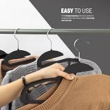 KEPLIN 50 Pack Non-Slip Slimline Hangers with 360 Swivel and Tie Organizer view 5