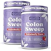 ColonSweep Psyllium Husk Powder Colon Cleanser - Vegan, Gluten Free Fiber Supplement - Safe Colon Cleanse for Constipation Relief, Bloating Relief & Gut Health -16 OZ (60 Servings) - 2 Pack