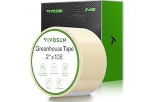 VIVOSUN Greenhouse Repair Tape, 6.3 mil 2" x 108' Weatherproof Clear Poly Patch Tape, Heavy Duty Greenhouse Sheeting Coverings Film Tape for Plastic Sheeting and Tents