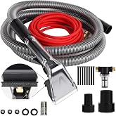 【Upgrade Hard Bristle Brush】Better Extractor Hose Kit for Shop Vac, with 10FT Hoses and 25 FTWater Pipes, Thick transparent shell, Turns Vacuum Cleaner into Carpet Cleaning Machine,2-Year Warranty