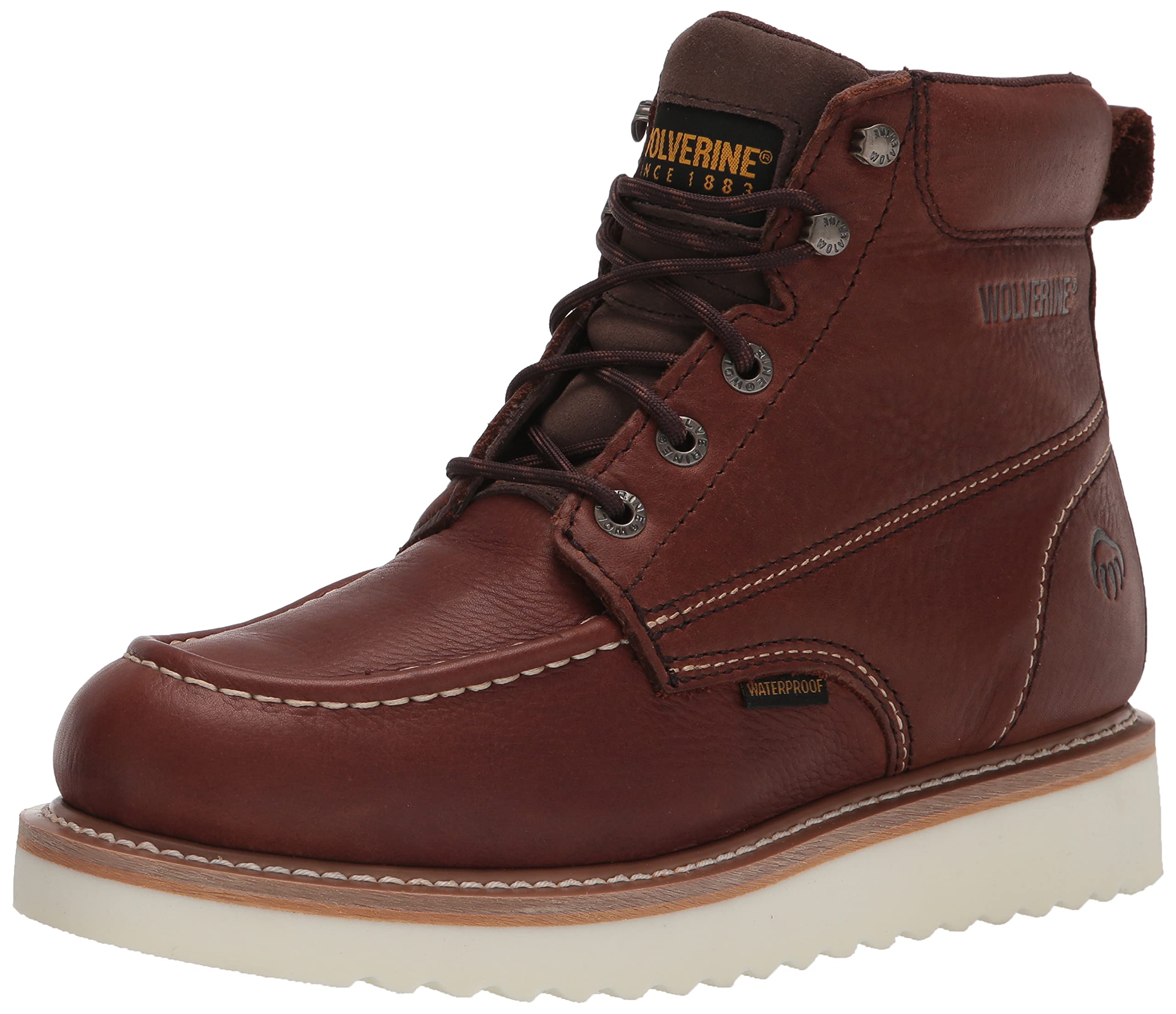 Wolverine Mens Loader Waterproof Construction Boot, Cafe, 12 X-Wide US