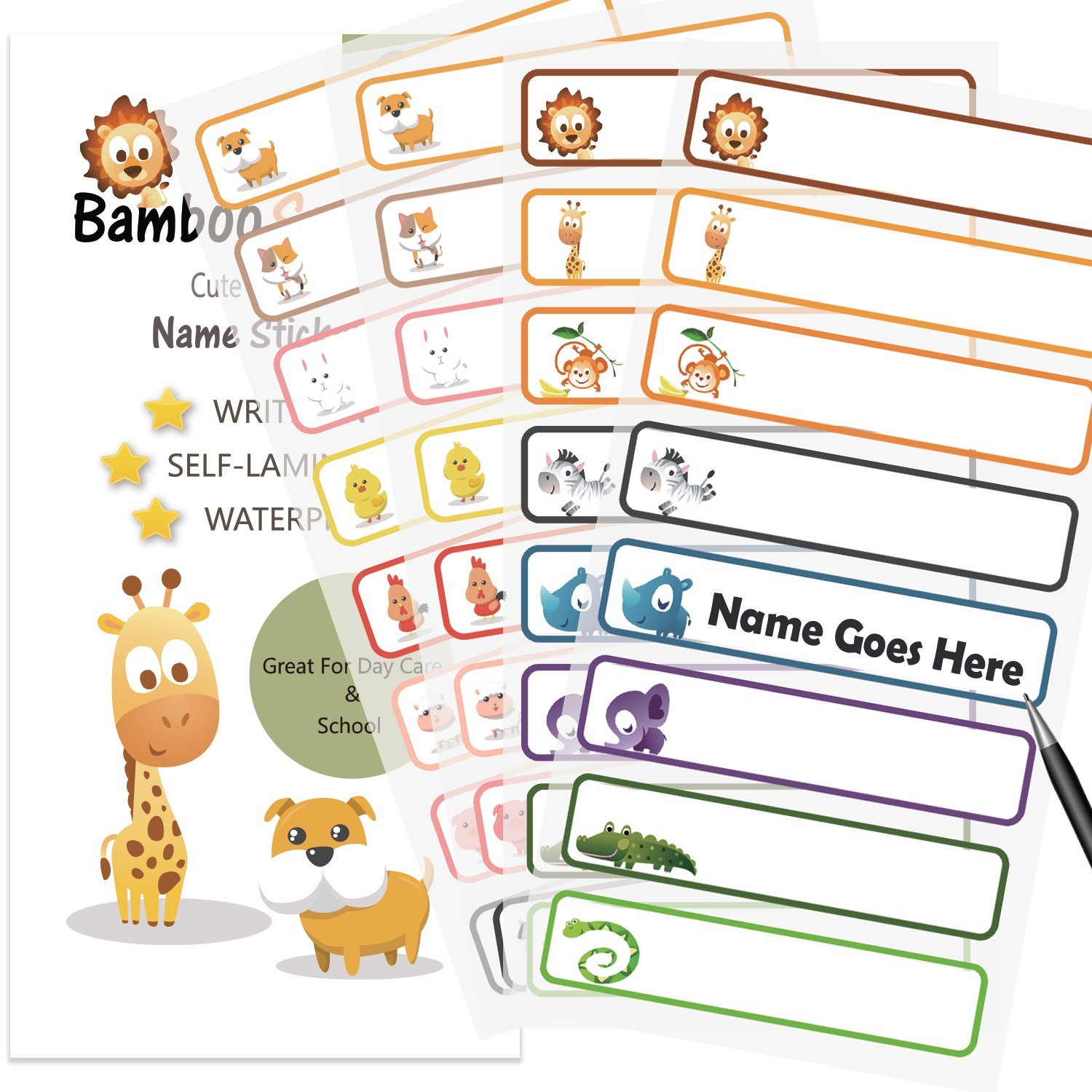 Baby Bottle Labels for Daycare, School, Waterproof Write