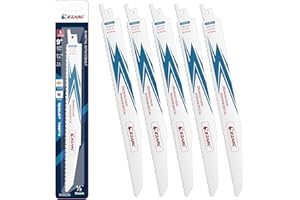 EZARC Reciprocating Saw Blade Bi-Metal Cobalt Sabre Saw Blades for Wood and Metal Demolition 9-inch 8+10TPI R930DM (5-Pack)